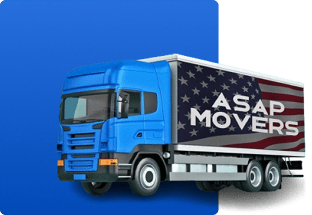 ASAP Movers Truck with Blue Background | ASAP Movers